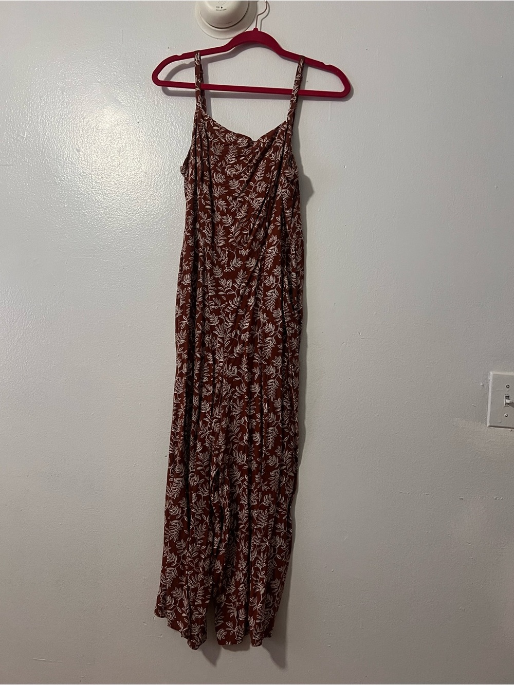 Old Navy Rust Brown Floral Jumpsuit